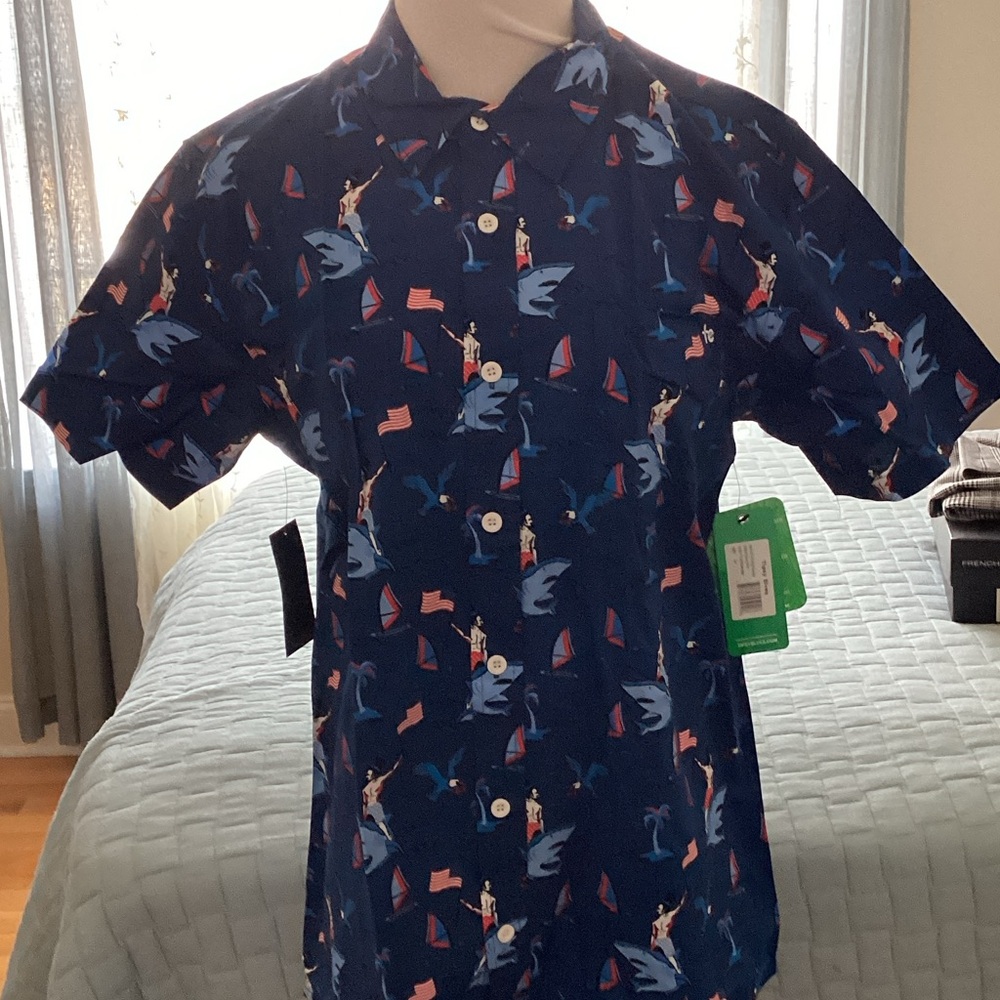 Tipsy Elves Navy Blue Nautical Men's Shirt